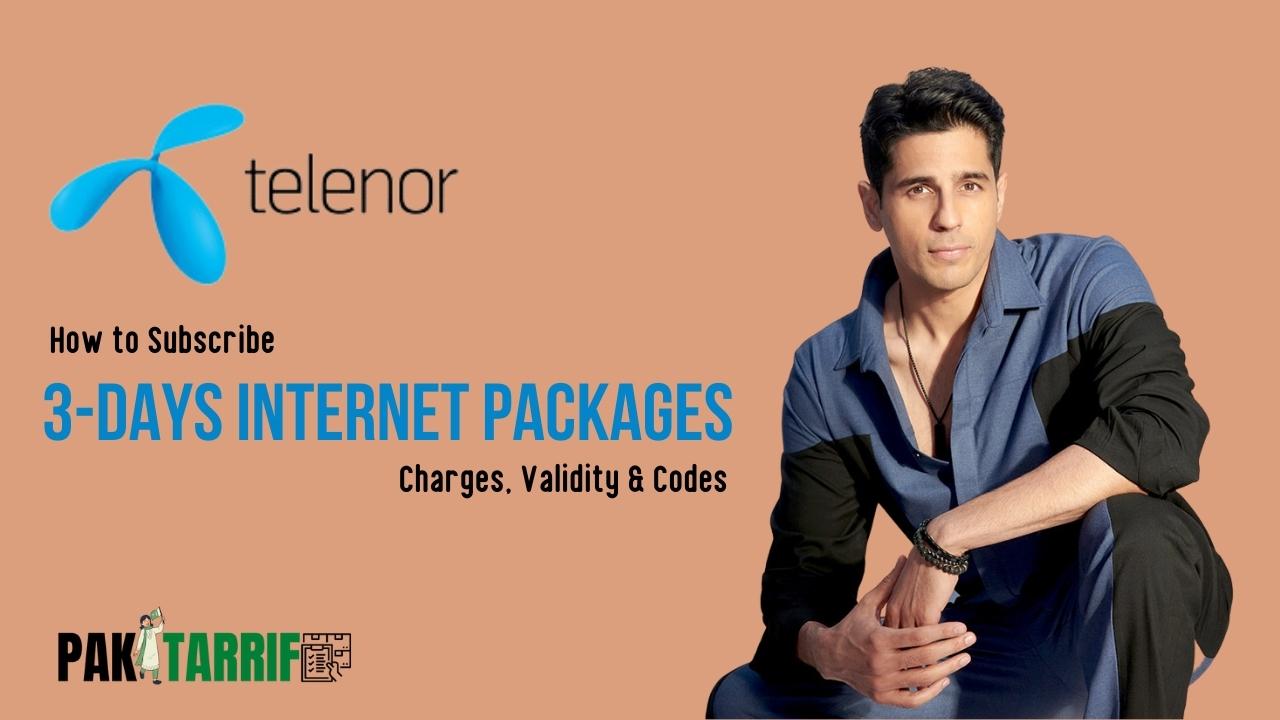 Telenor 3-days internet packages