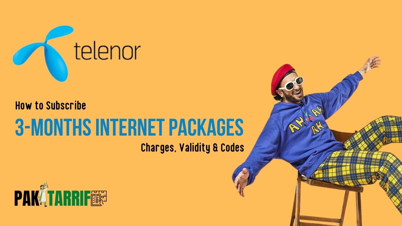 Telenor 3-months internet packages