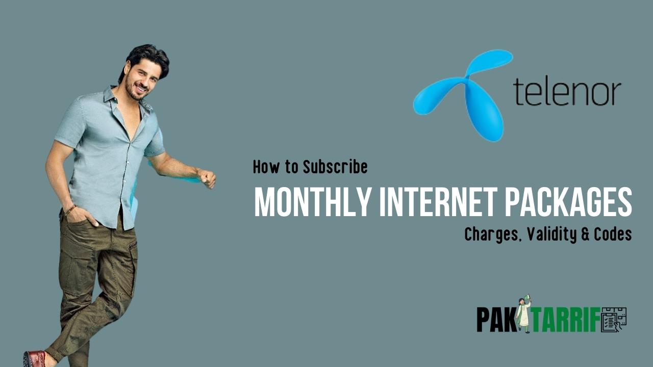 Telenor monthly internet packages