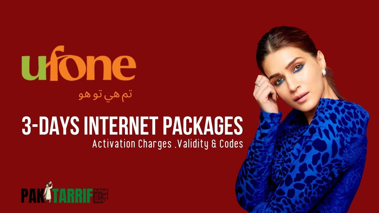 Ufone 3-days internet packages