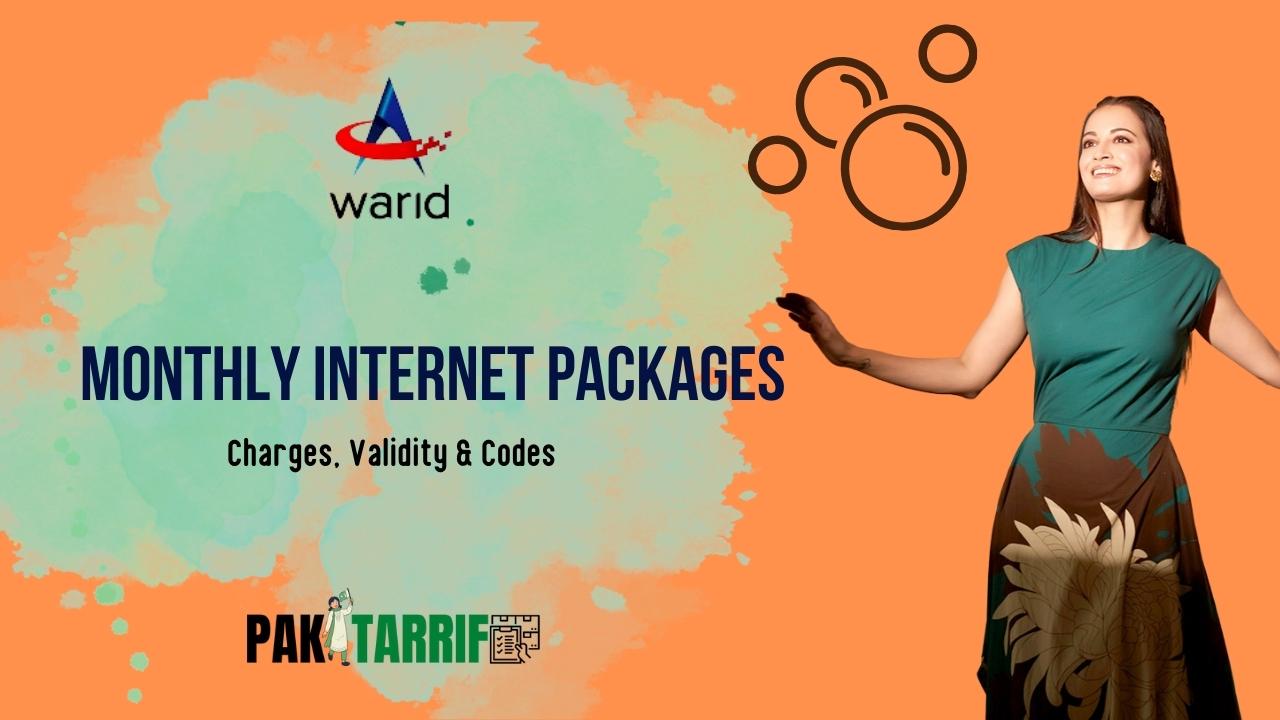 warid monthly internet packages