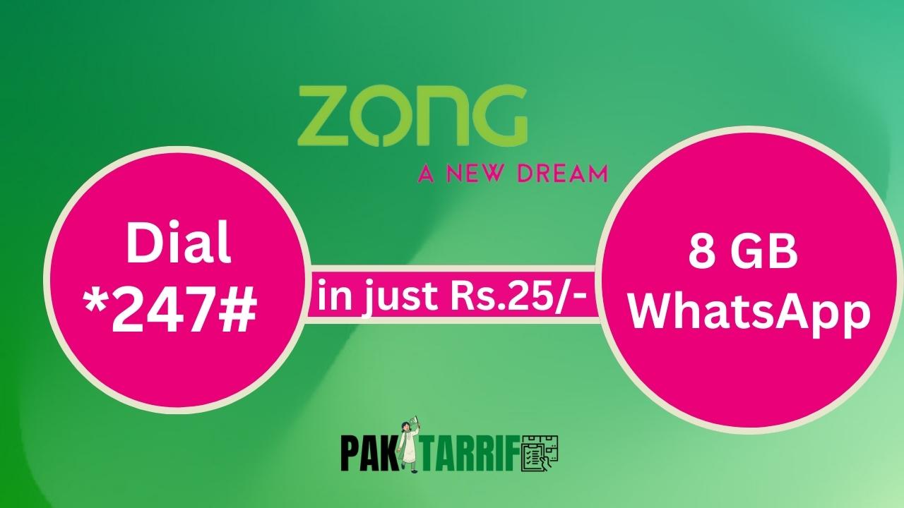zong postpaid monthly whatsapp offer details