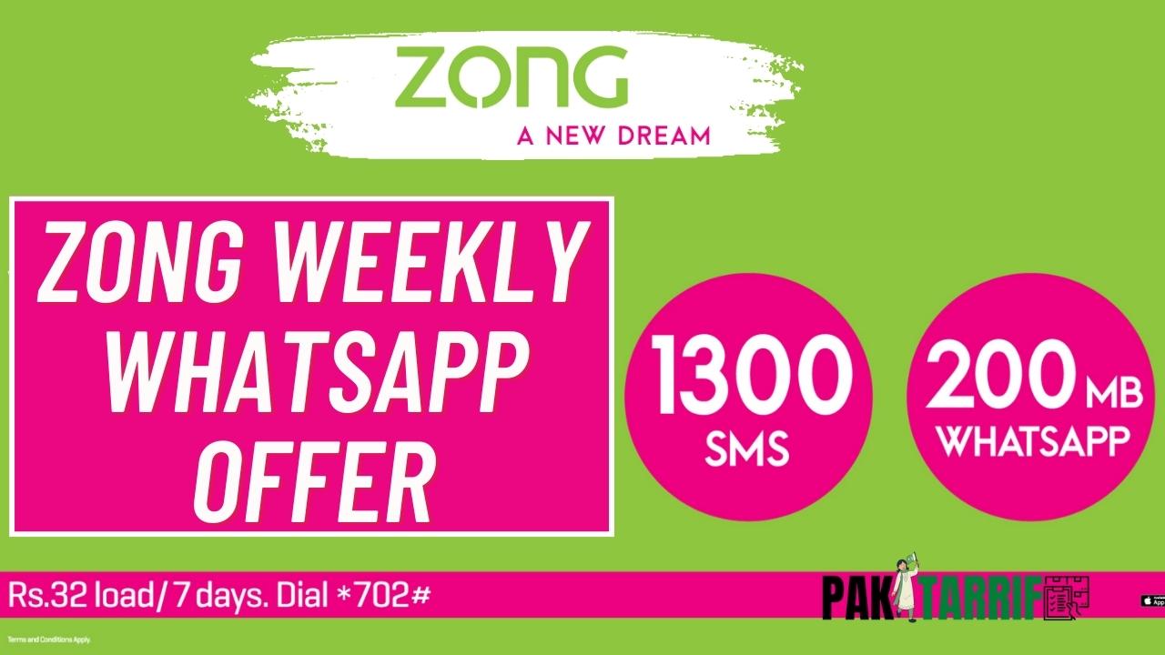 zong weekly whatsapp offer