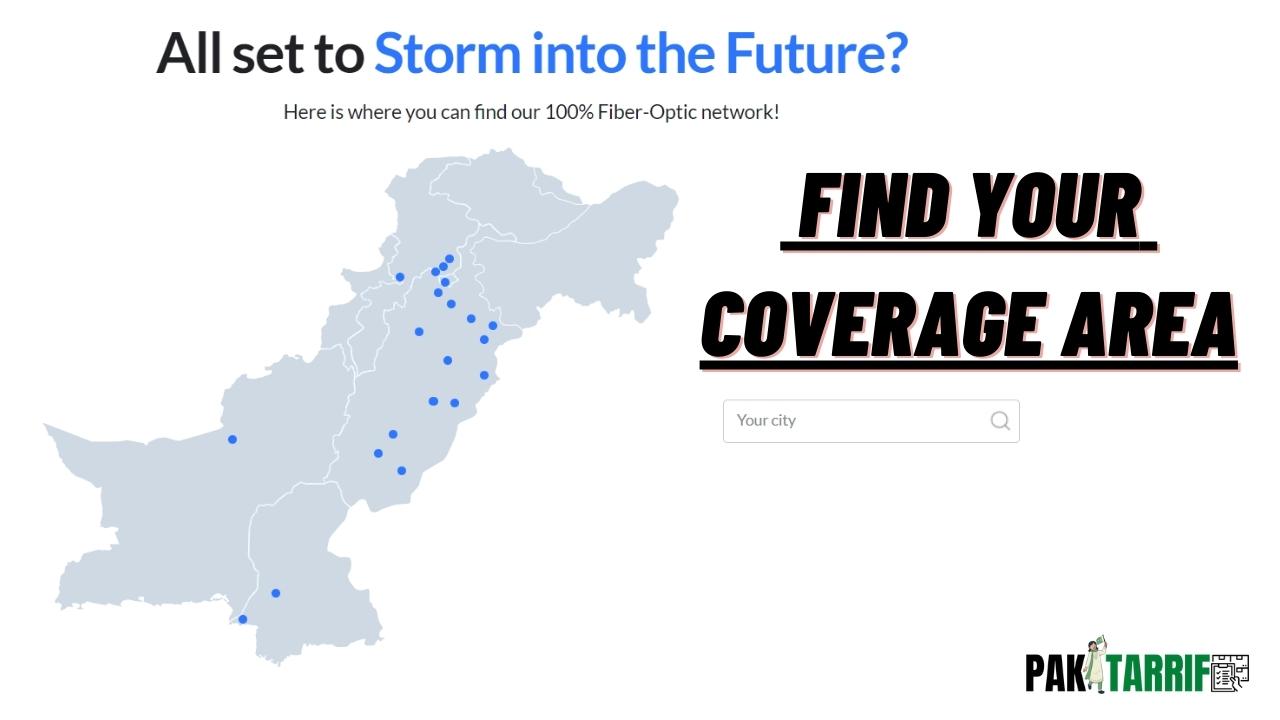 StormFiber Internet Package coverage areas