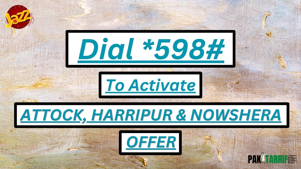 Jazz Attock, Harripur & Nowshera Offer activation code