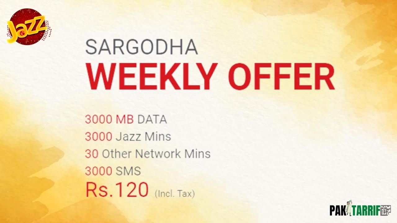 Jazz Sargodha Weekly Offer details