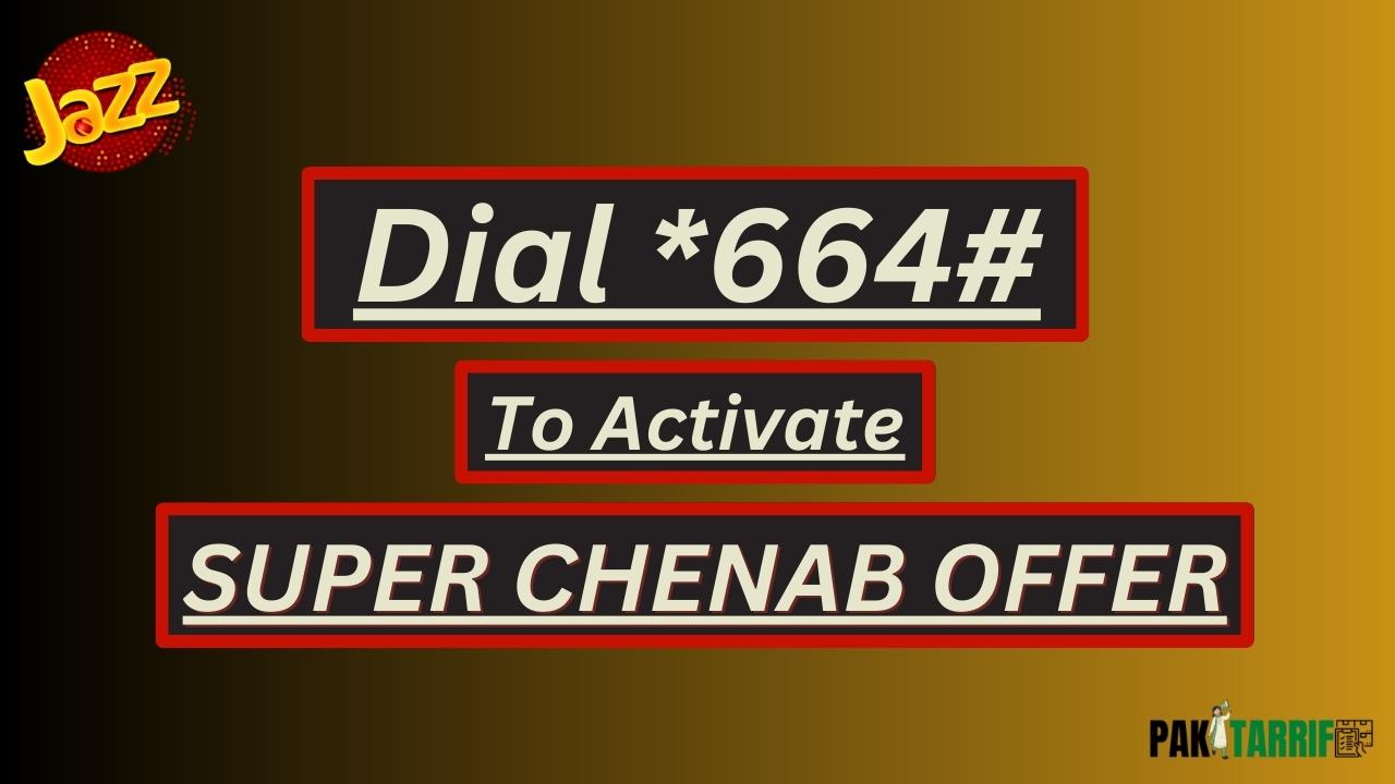Jazz Super Chenab Offer activation code