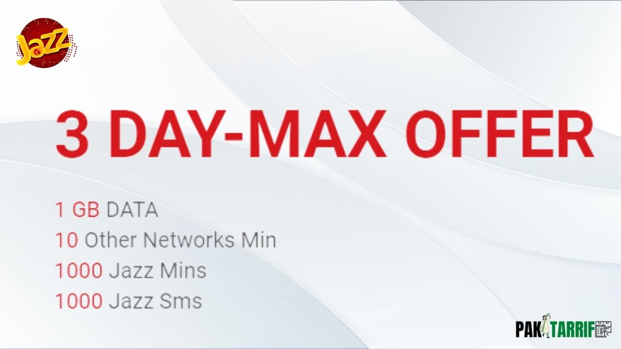 Jazz 3 Day Max Offer details