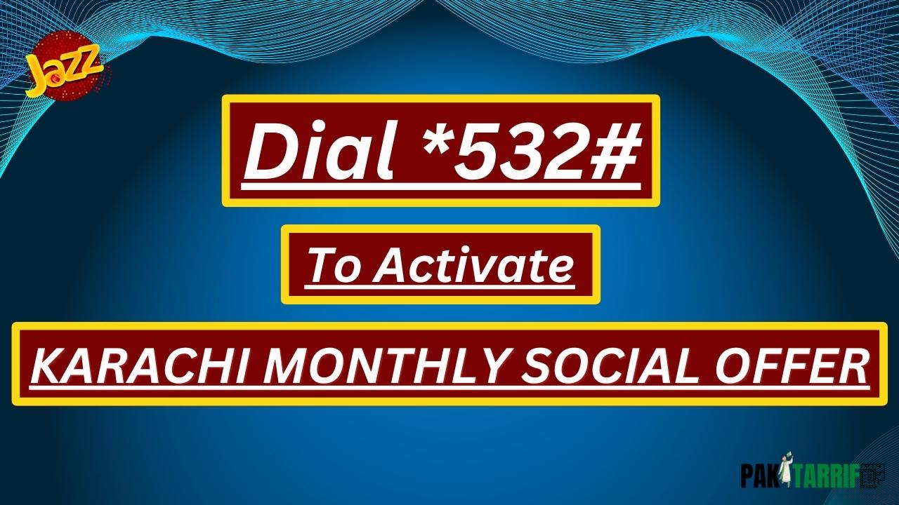 Jazz Karachi Monthly Social Offer activation code