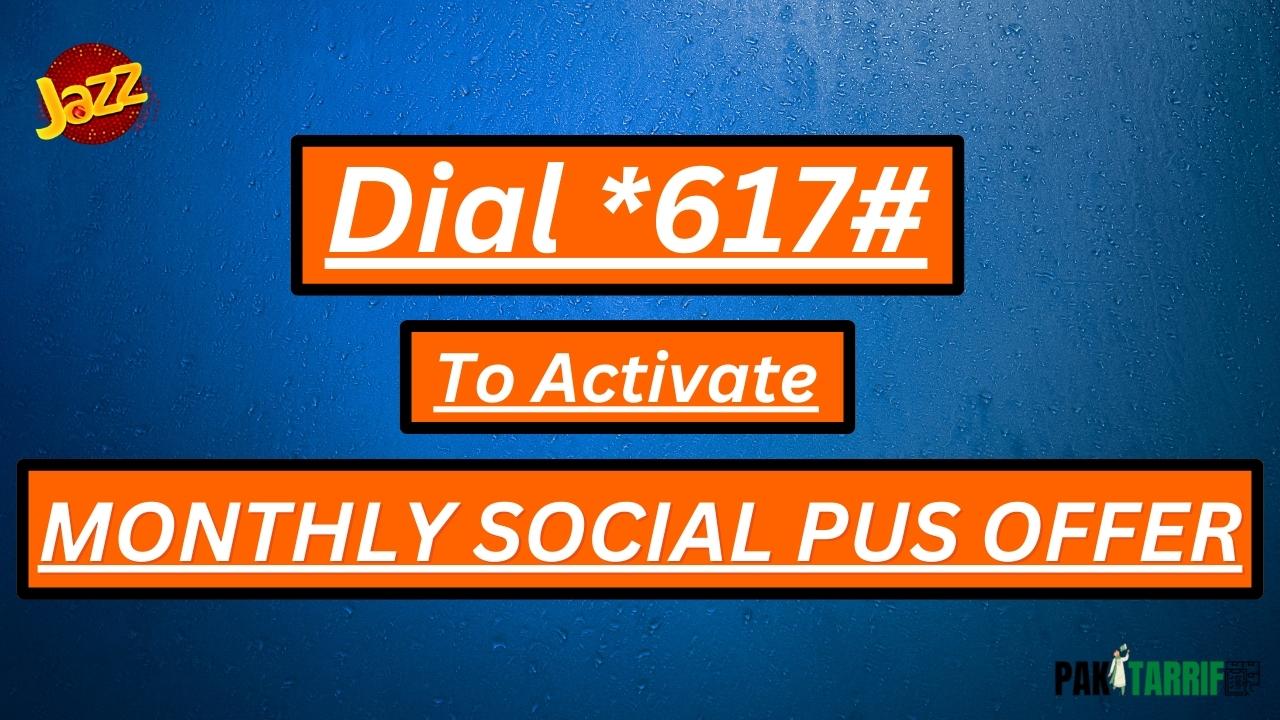 Jazz Monthly Social Plus Offer activation code