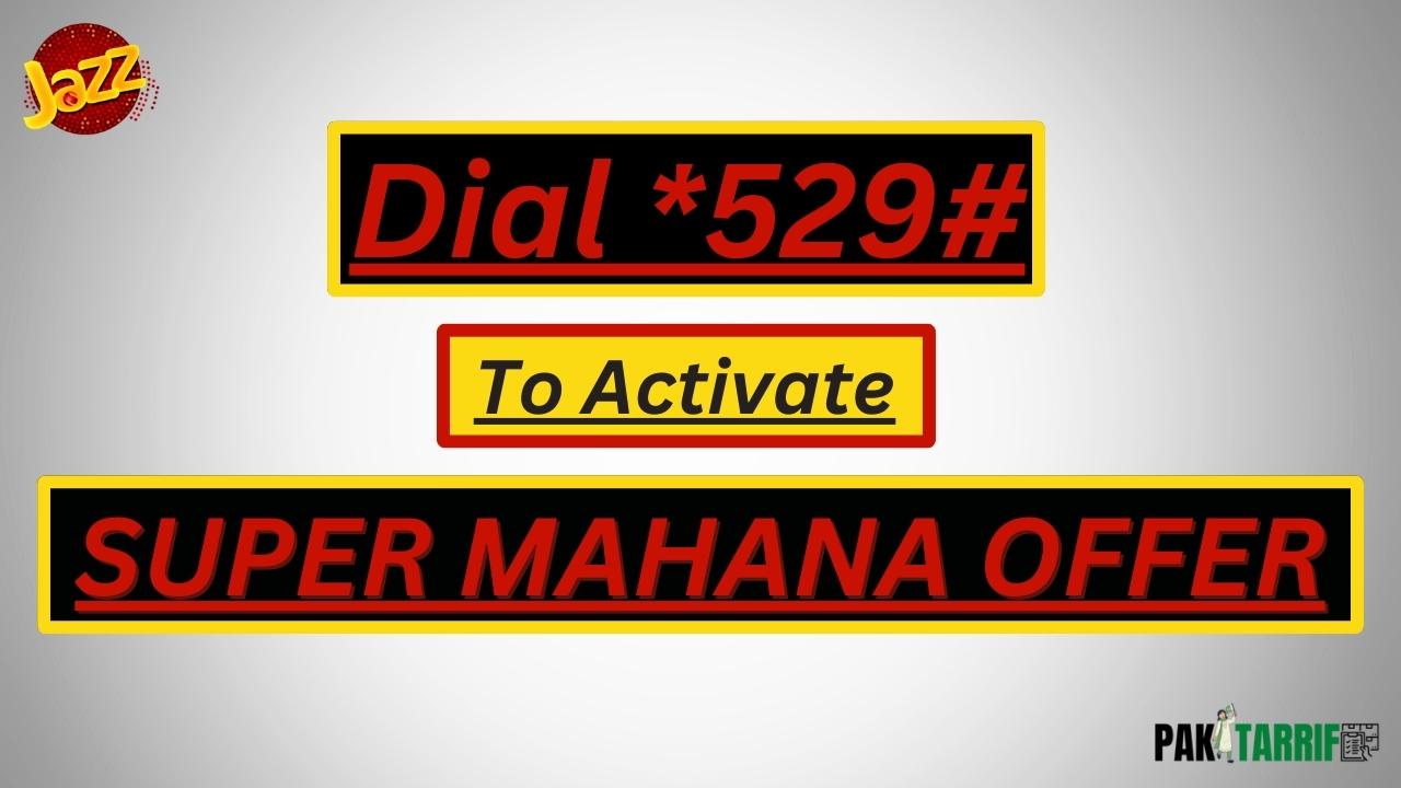 Jazz Super Mahana Offer activation code