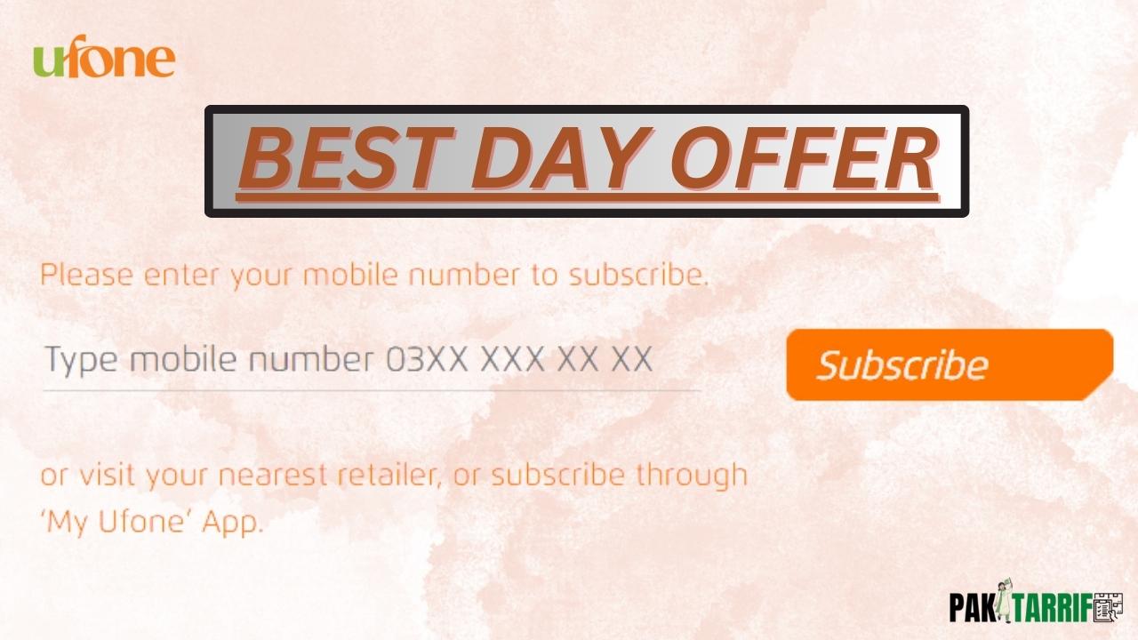 Ufone Best Day Offer online activation