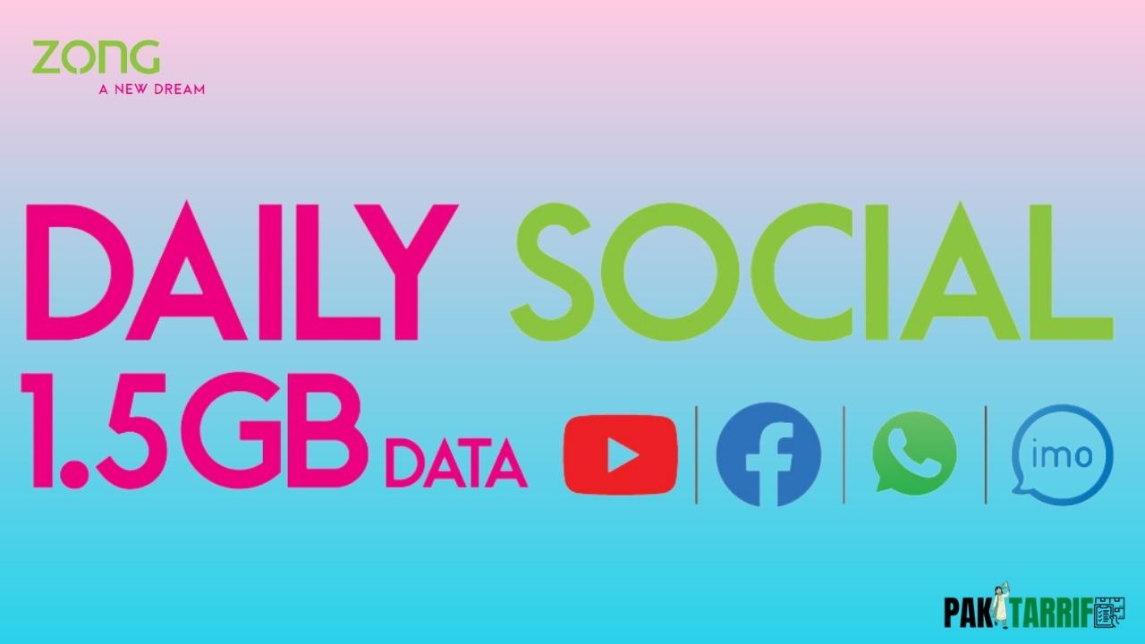 Zong Daily Social Offer details
