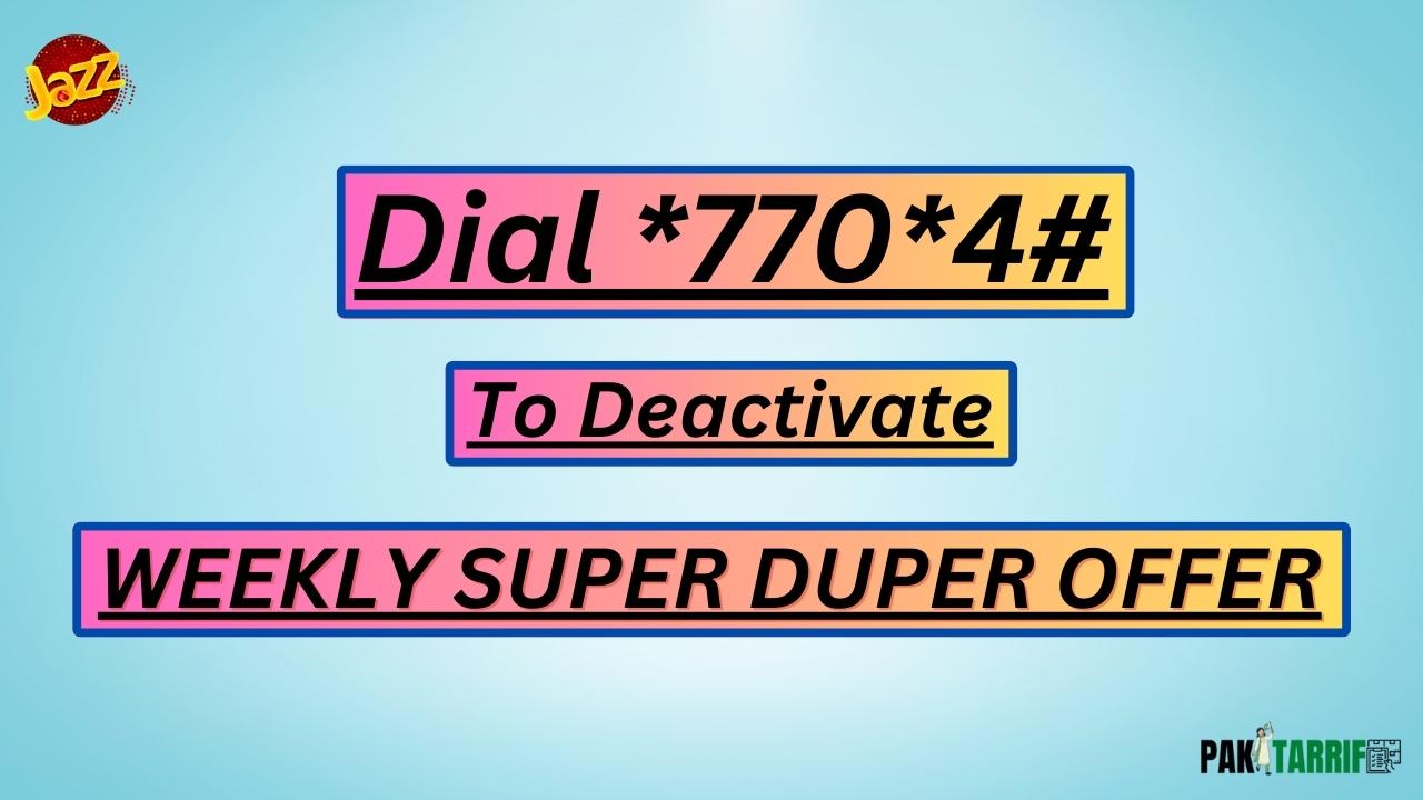 Jazz Weekly Super Duper unsub code