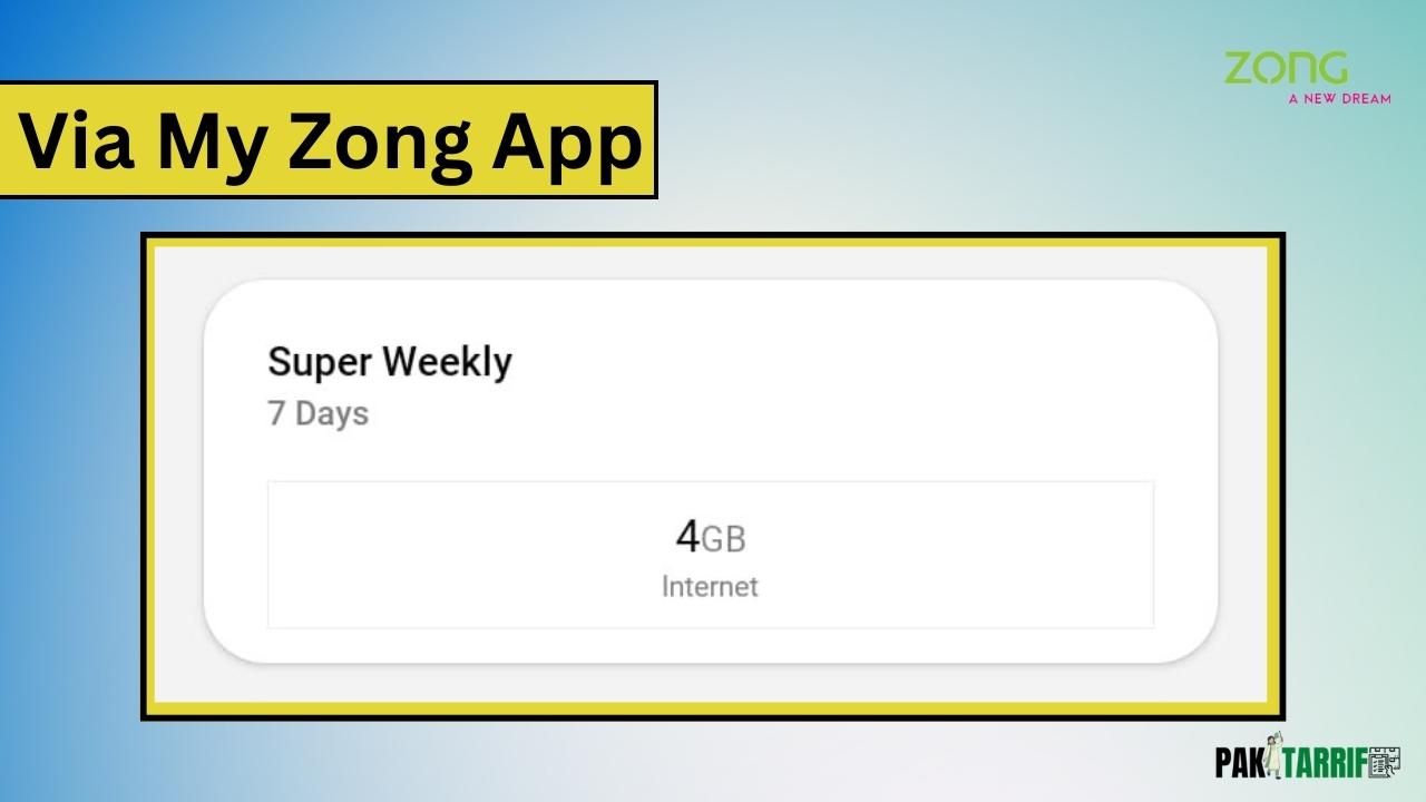 Super Weekly Offer on My zong app