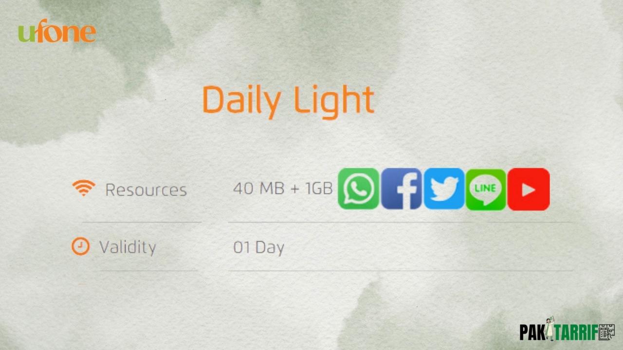 Ufone Daily Light Offer details