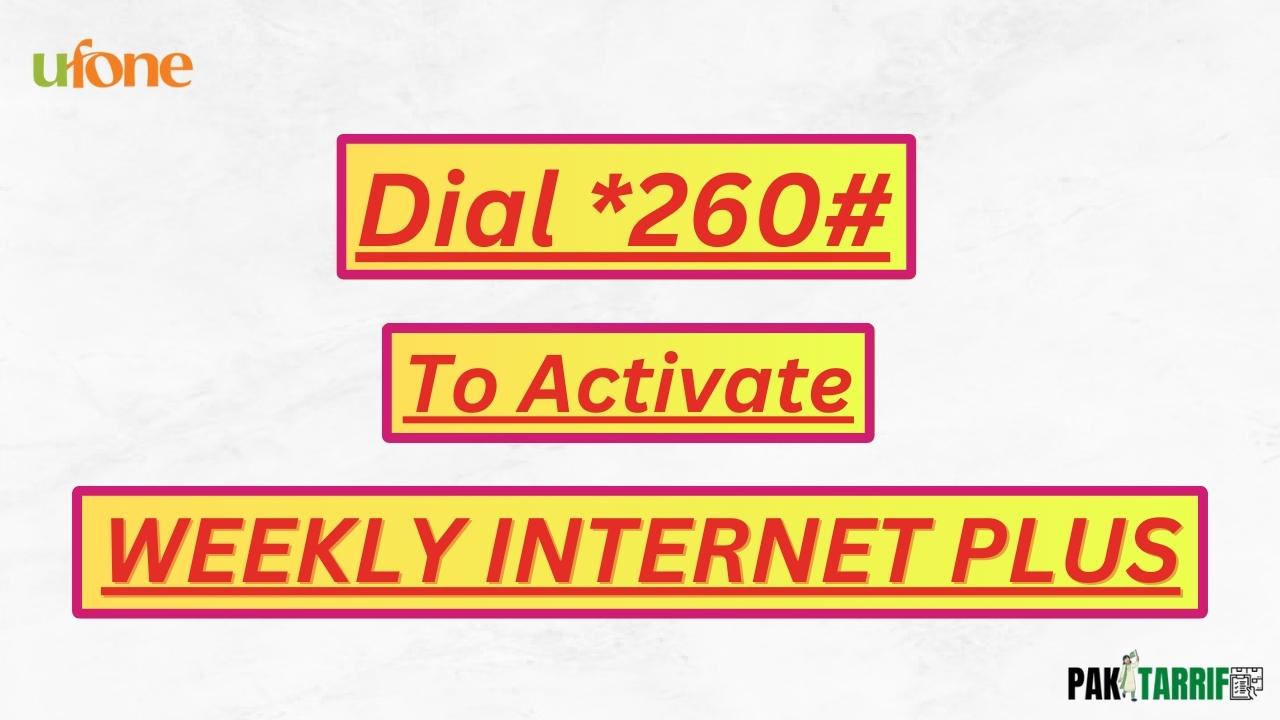 Ufone Weekly Internet Plus code
