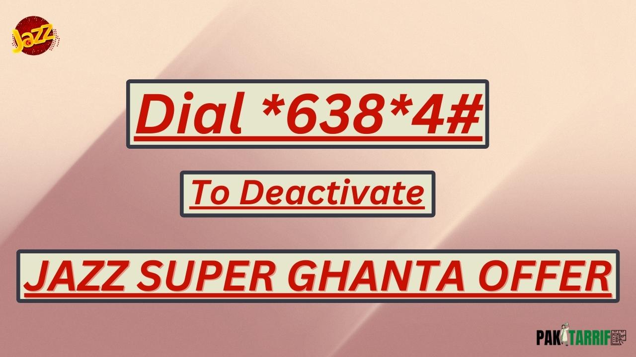 Jazz Super Ghanta Offer unsub code