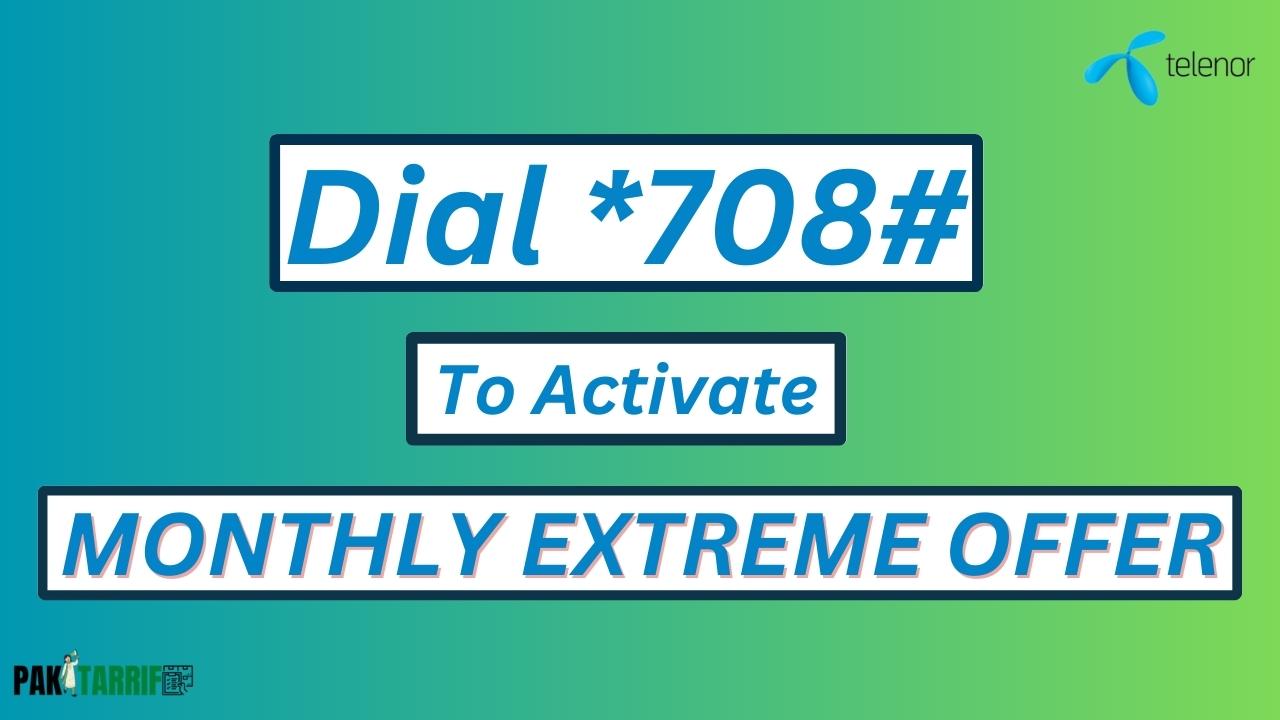 Telenor Monthly Extreme Offer code