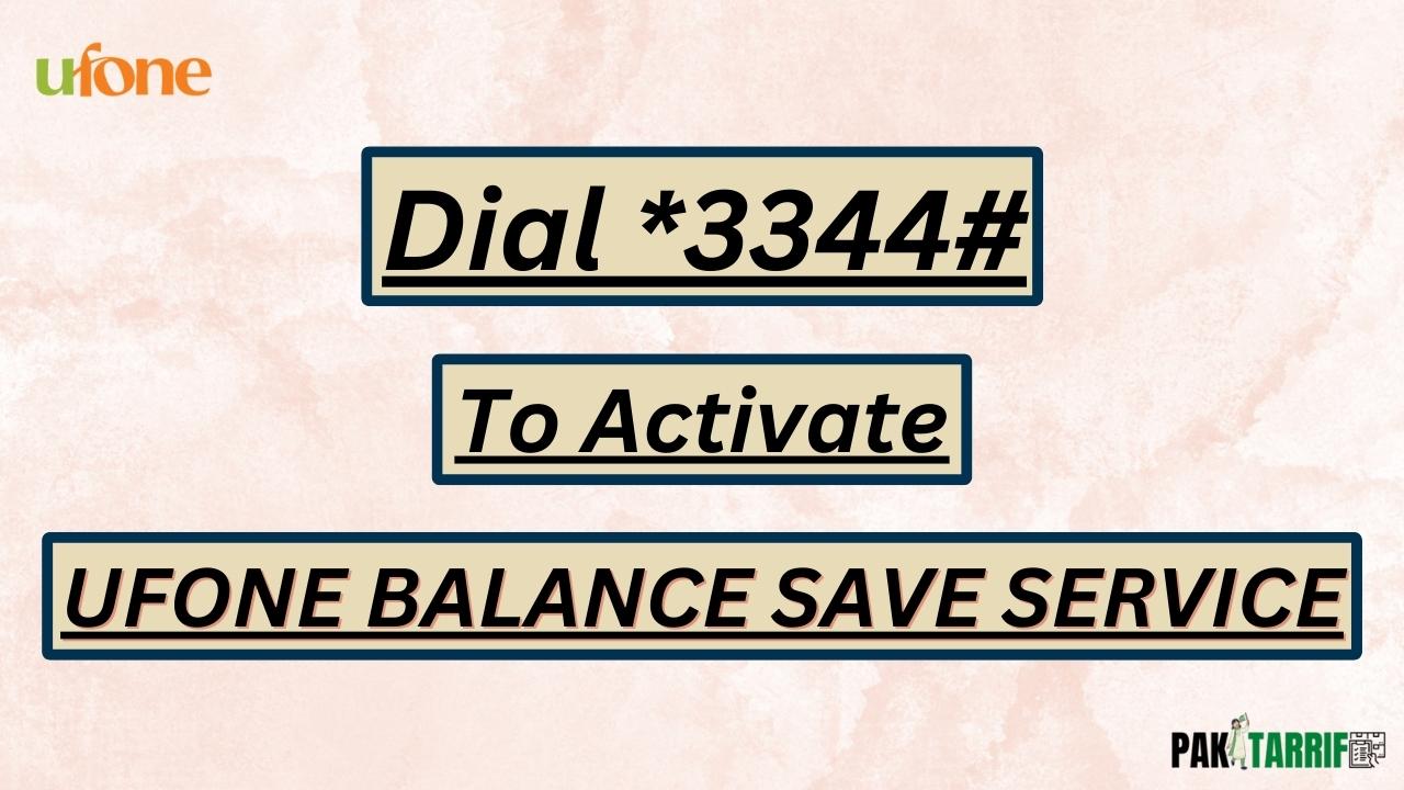 Ufone Balance Lock Code