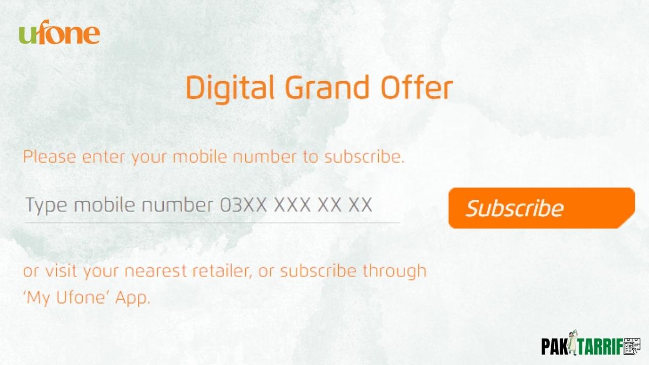 Ufone Digital Grand Offer online activation