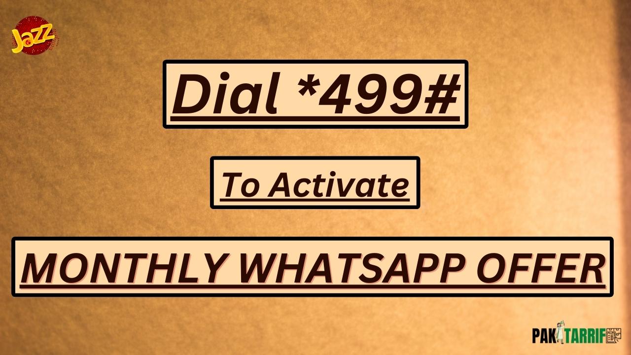 Jazz Monthly WhatsApp Package in 30 Rupees sub code