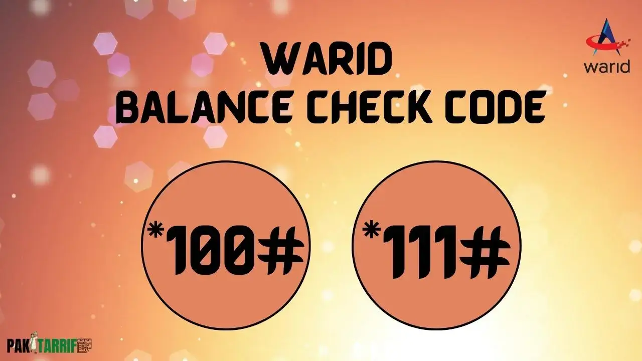 Warid Balance Check Code