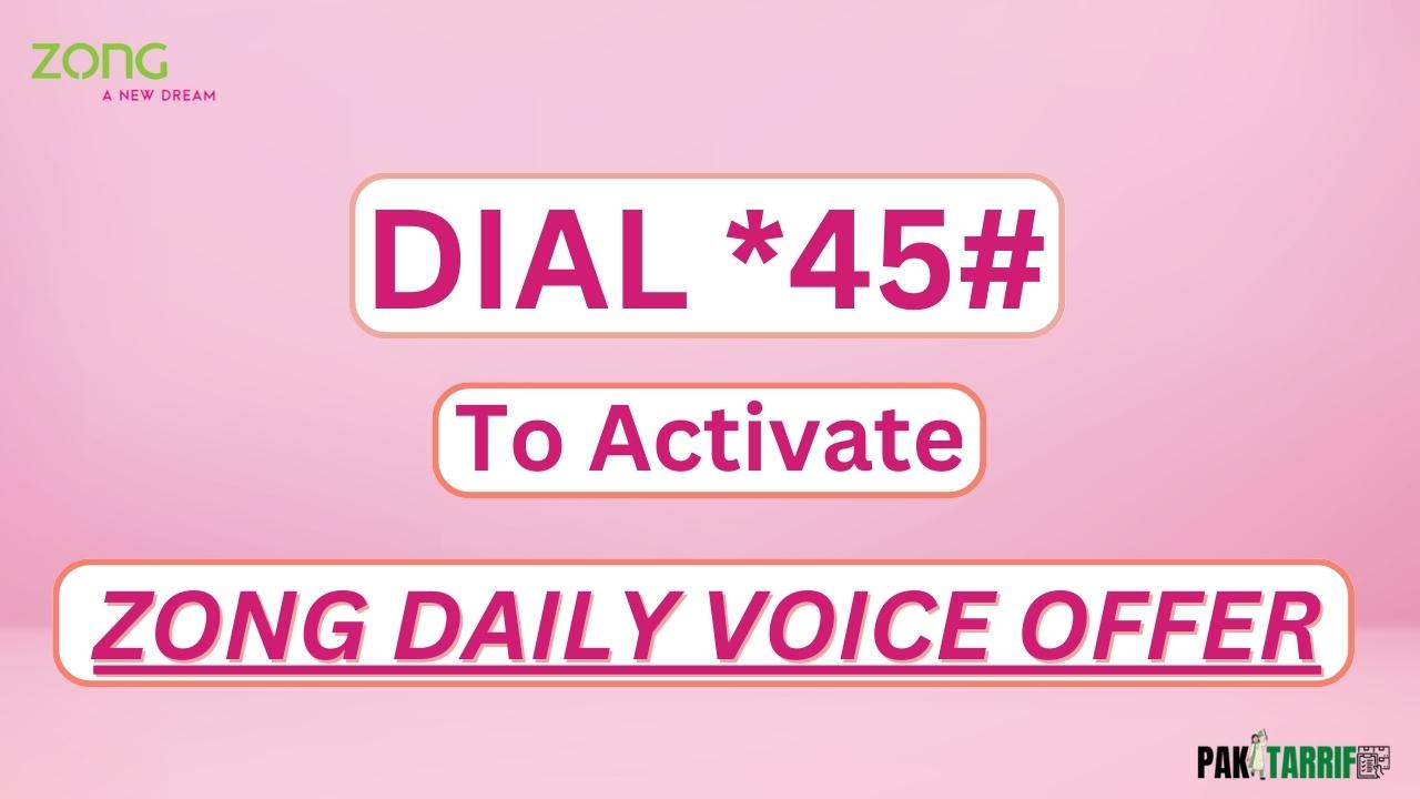 Zong Daily Free Minutes Code
