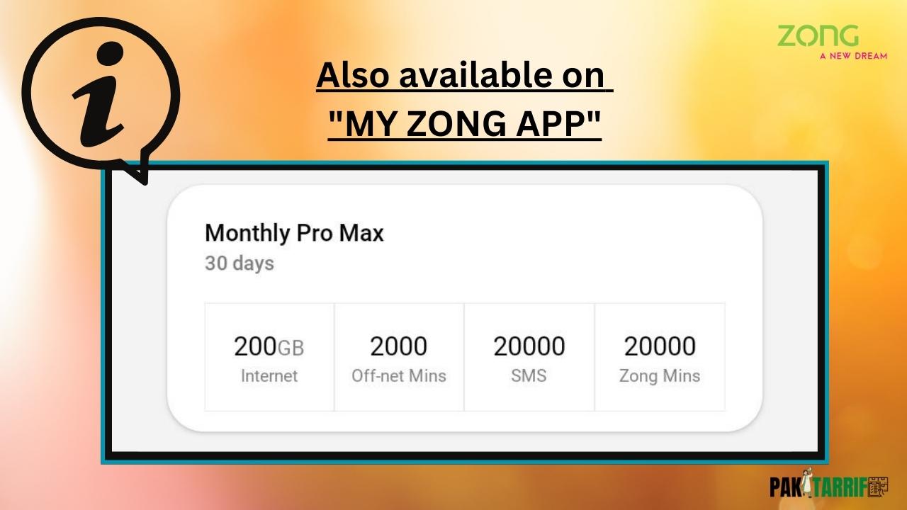 Zong Monthly Pro Max activation