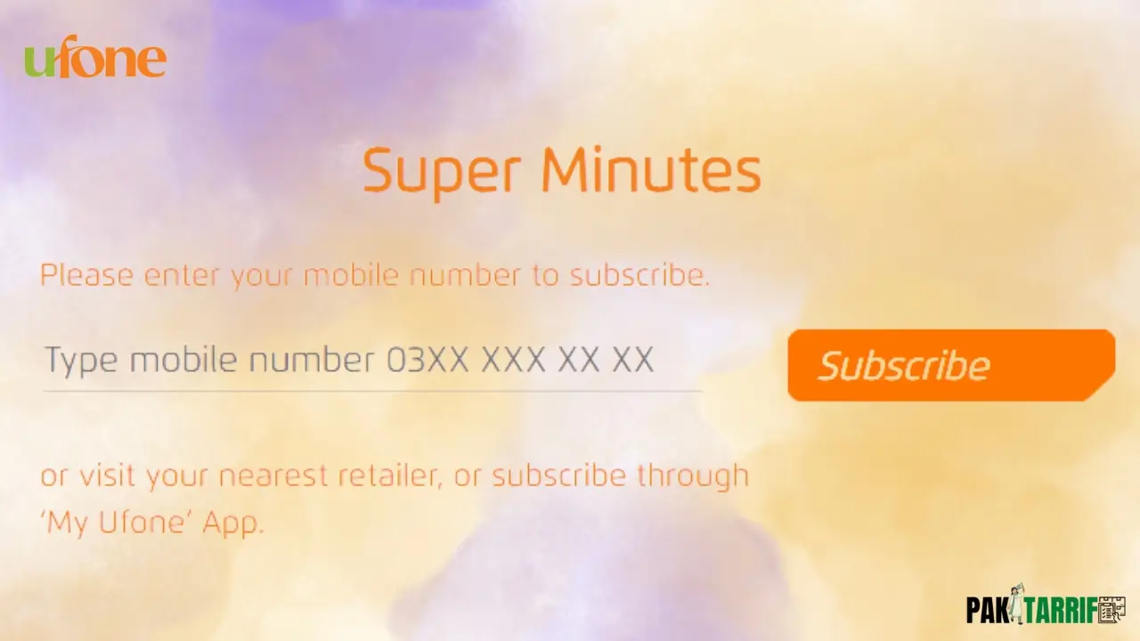 Ufone Super Minutes Offer -Ufone Weekly Call Package online activation