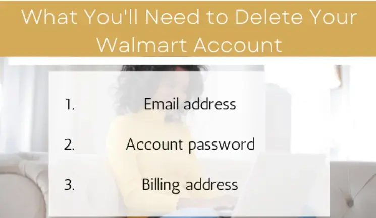 How to Delete Your Walmart Account - requirements