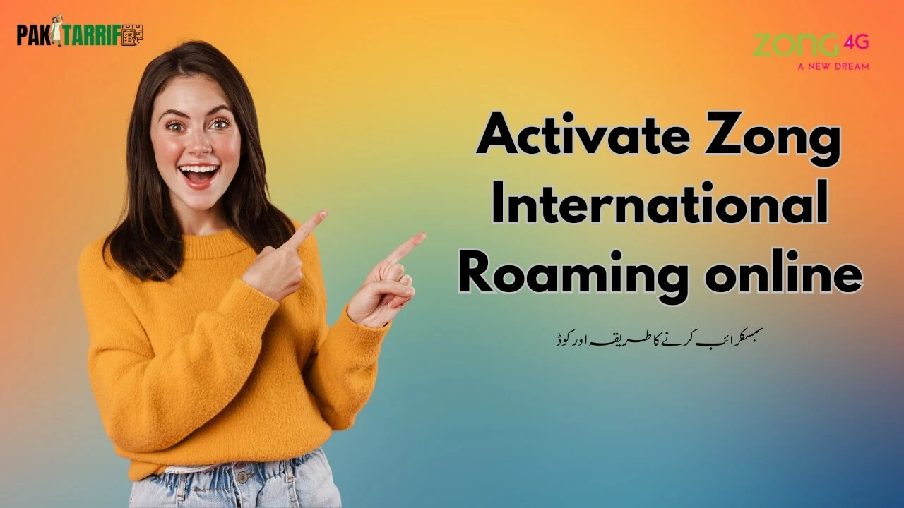 activate zong international roaming online