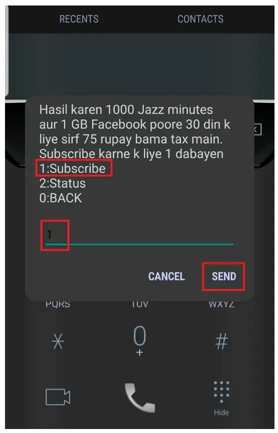 Jazz Monthly Call Package 1000 Minutes sub code
