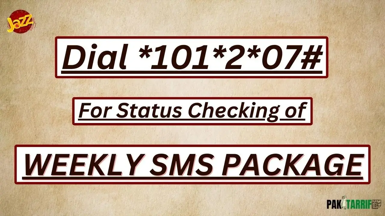 Jazz Weekly SMS Package status check code- SMS Package Jazz Weekly - Only SMS Package Jazz Weekly